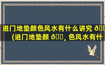 进门地垫颜色风水有什么讲究 🐞 (进门地垫颜 🌸 色风水有什么讲究吗)